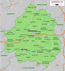 Carte De La Dordogne Dordogne Carte Des Villes, Communes Dedans Carte Region Departement